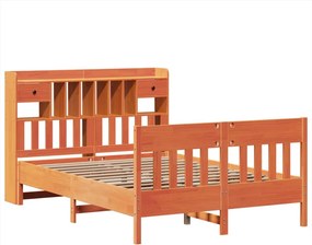 vidaXL Σκελετός Κρεβ. Χωρίς Στρώμα Καφέ Κεριού 150x200 εκ Μασίφ Πεύκο