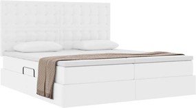 vidaXL Κρεβάτι με αποθηκευτικό χώρο και στρώμα με στρώμα Καθαρό Λευκό