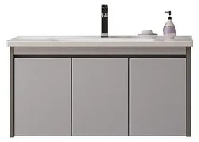 Bathroom Βench with sink YVONNE 100 Grey 100x50x43 cm 100x50x43 εκ.