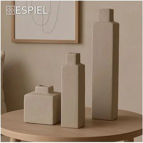 Διακοσμητικό Βάζο Κεραμικό Μπεζ 14x14xΥ25cm