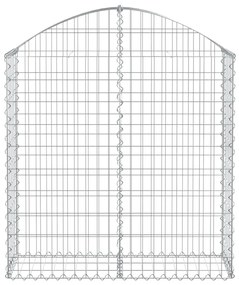 vidaXL Συρματοκιβώτιο Τοξωτό 100x30x100/120εκ. από Γαλβανισμένο Χάλυβα