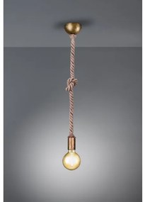 Κρεμαστό Φωτιστικό Οροφής 1xE27 Σχοινί Rope 310100104 Trio Lighting-310100104-Ορείχαλκος 310100104