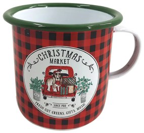 Artekko Artekko Xmas Mug Κόκκινη Μεταλλική Κούπα (14x11x10)cm 742-2371