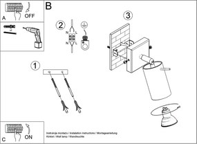 Φωτιστικό τοίχου RING μπεζ,ατσάλι,1xmax 10W LED