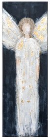 Πίνακας Σε Καμβά Angelo 2 020051 50x150xH3cm Black-White Κάθετοι Wood, Canvas