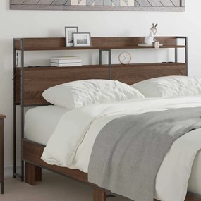 vidaXL Κεφαλάρι Αποθήκης με ράφι Καφέ δρυς 140 cm Επεξεργασμένο ξύλο