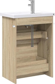 vidaXL Σετ Επίπλων Μπάνιου Sonoma Δρυς 61 x 40 x 84,5 εκ