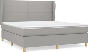 vidaXL Κρεβάτι Boxspring με Στρώμα Αν. Πράσινο 160x200εκ Υφασμάτινο
