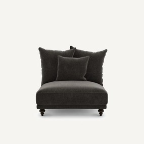 Πολυθρόνα τύπου chaise longue από βελούδινο chenille, Lazare