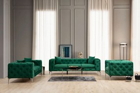 Καναπές Chesterfield 3θέσιος Como 237x90x70εκ - Green