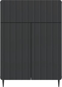 vidaXL Πλαϊνό γραφείο Μαύρο 66 x 34,5 x 92 εκ. Επεξεργασμένο Ξύλο