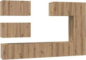 vidaXL Σετ επίπλου τηλεόρασης 6 pcs Artisan Oak Επεξεργασμένο ξύλο