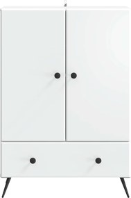 vidaXL Πλαϊνό γραφείο Λευκό 66 x 34,5 x 95 εκ. Επεξεργασμένο Ξύλο
