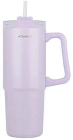 Κούπα Θερμός Με Λαβή & Καλαμάκι 900ml Homely Tumbler Lavender Fog 01-34528