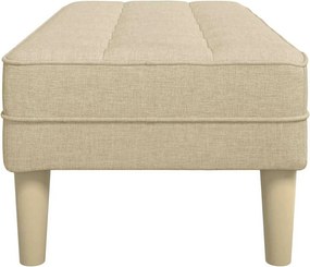 vidaXL παγκάκι με μαξιλάρι Κρεμ 113 x 57 x 39 εκ. ύφασμα