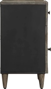vidaXL κομοδίνο ντουλάπι ανοιχτό γκρι 50x33x60 cm μασίφ ξύλο Mango