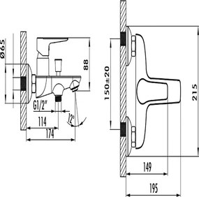 Tema Roma 61031-1 - Θερμομεικτική Μπαταρία Λουτρού Χρωμέ
