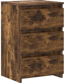 vidaXL Κομοδίνα 2 τεμ. Καπνιστή Δρυς 40x35x62,5 εκ. Επεξεργασμένο Ξύλο