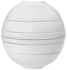 Σερβίτσιο Πιάτων Πορσελάνης Sphere White – 7τμχ - Cryspo Trio