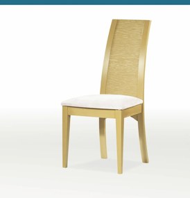 Ξύλινη καρέκλα Monik καφέ-άσπρο 101,5x46x44x43cm, FAN1234
