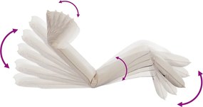 vidaXL Ξαπλώστρα Πτυσσόμενη Λευκό Κρεμ από Ύφασμα Oxford