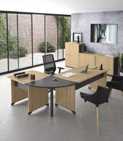 Γραφείο Simplo-Φυσικό – Ανθρακί - Αριστερή