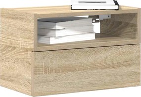 vidaXL Κομοδίνο Επιτοίχιο Sonoma Δρυς 45x26x28,5 εκ.