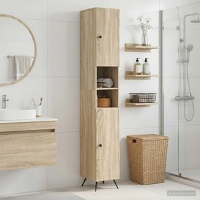 vidaXL Ντουλάπι Μπάνιου με Ανοιχτό Ράφι BREDA Sonoma Δρυς