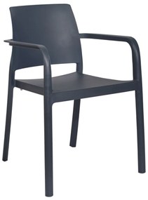 METAX-24 Πολυθρόνα Dock Ανθρακί*  56. x 56. x 80. metax-01-00-0464