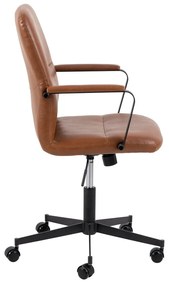 Καρέκλα γραφείου Oakland 959, Καφέ, Μαύρο, 90x57x60cm, 12 kg, Με μπράτσα, Με ρόδες, Μηχανισμός καρέκλας: Κλίση | Epipla1.gr