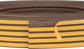 vidaXL Αυτοκόλλητη σφραγίδα παραθύρου Καφέ 9 x 8 mm 25 m EPDM αφρός