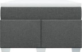 vidaXL Κρεβάτι Boxspring με Στρώμα Σκούρο Γκρι 120x200 εκ. Υφασμάτινο