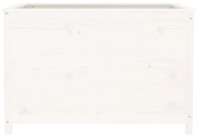 vidaXL Ζαρντινιέρα Υπερυψ. Λευκή 119,5x82,5x78 εκ. Μασίφ Ξύλο Πεύκου