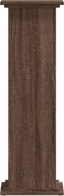 vidaXL Βάσεις Φυτών Καφέ Δρυς 33x33x100 εκ. Επεξεργασμένο Ξύλο