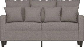 vidaXL Καναπές Διθέσιος Taupe 120 εκ. Υφασμάτινος