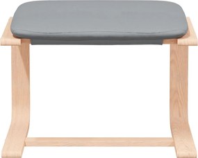 vidaXL Πολυθρόνα Relax Ανοιχτό Γκρι Υφασμάτινη με Υποπόδιο
