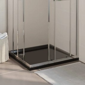vidaXL Βάση Ντουζιέρας Τετράγωνη Μαύρη 90 x 90 εκ. από ABS