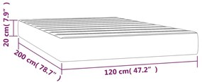 vidaXL Στρώμα με Pocket Springs Μαύρο 120x200x20 εκ. Συνθετικό Δέρμα