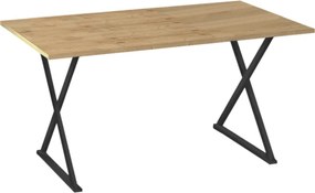 Τραπέζι Bette Megapap χρώμα φυσικό οξιάς - ανθρακί 140x80x76εκ.