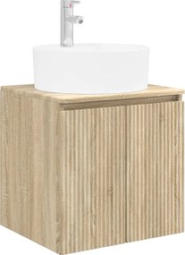 vidaXL Σετ Ντουλαπιών Μπάνιου 4 pcs Sonoma Δρυς Επεξεργασμένο Ξύλο