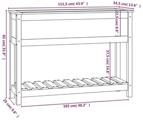 ΖΑΡΝΤΙΝΙΕΡΑ ΜΕ ΡΑΦΙ ΛΕΥΚΗ 111,5X34,5X81 ΕΚ. ΜΑΣΙΦ ΞΥΛΟ ΠΕΥΚΟΥ 823767