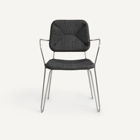 Πολυθρόνα τραπεζαρίας από πλεγμένη συνθετική ψάθα ECOLENE, Pause