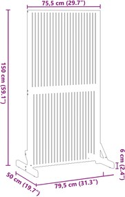 vidaXL Οθόνη Ιδιωτικότητας Καφέ 79,5 x 50 x 150 εκ.