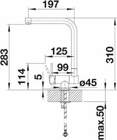 Blanco Laressa-F - Μπαταρία Κουζίνας Παραθύρου