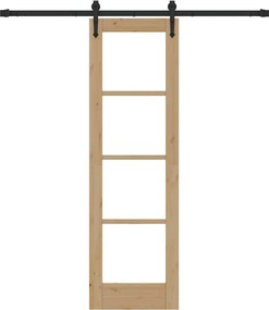 vidaXL Συρόμενη Πόρτα Φυσικό 61 x 198,5 εκ.
