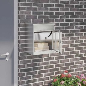 vidaXL Θυρίδα Πακέτων Μαύρο 44 x 35 x 59 εκατοστά Ανοξείδωτο ατσάλι