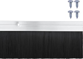 vidaXL Σφραγίδες πόρτας με βούρτσες που προσαρτώνται 6 pcs Ασημί