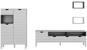 Σύνθεση Τηλεόρασης Adel 875ZNA3026 180x35x53,6cm White-Anthracite