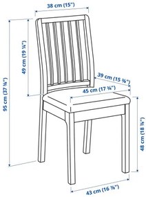 EKEDALEN/KLINTEN τραπέζι και 8 καρέκλες, 180/240 cm 294.828.52