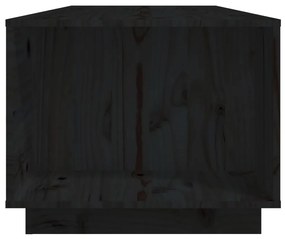 vidaXL Τραπεζάκι Σαλονιού Μαύρο 110 x 50 x 40 εκ από Μασίφ Ξύλο Πεύκου